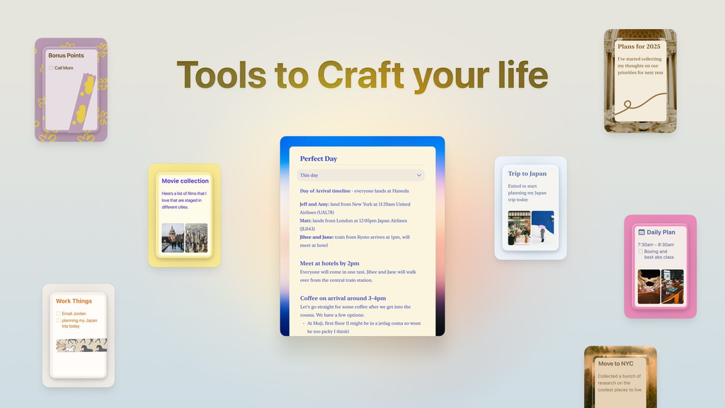 Craft - ứng dụng ghi chú, quản lý công việc trên iOS