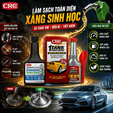 Giải Pháp Toàn Diện Cho Xe Chạy Xăng Sinh Học: Khắc Phục Tách Lớp Hơi Nước & Đạt Chuẩn Khí Thải Cùng CRC