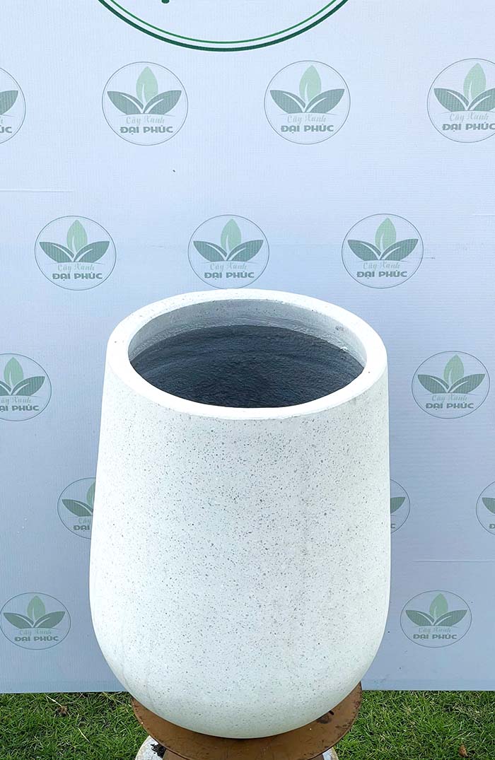 chậu xi măng đá mài hình giọt nước