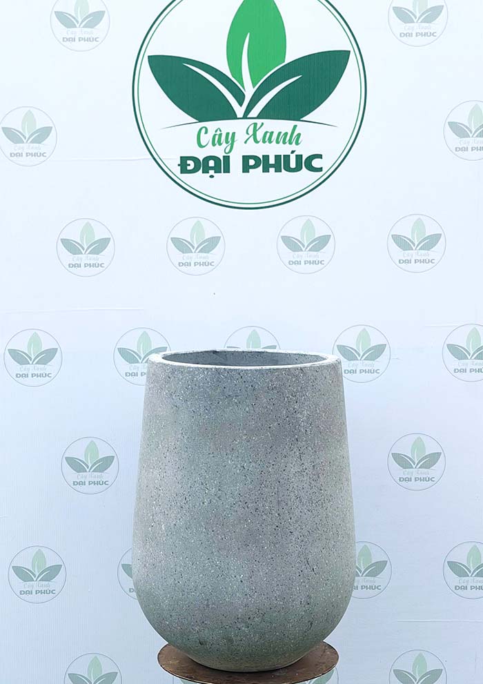 chậu xi măng đá mài hình giọt nước