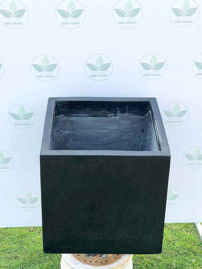 chậu xi măng đá mài vuông