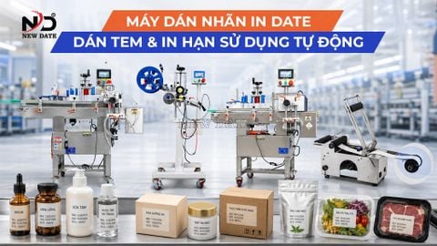 Máy Dán Nhãn In Date | Dán Tem & In Hạn Sử Dụng Tự Động