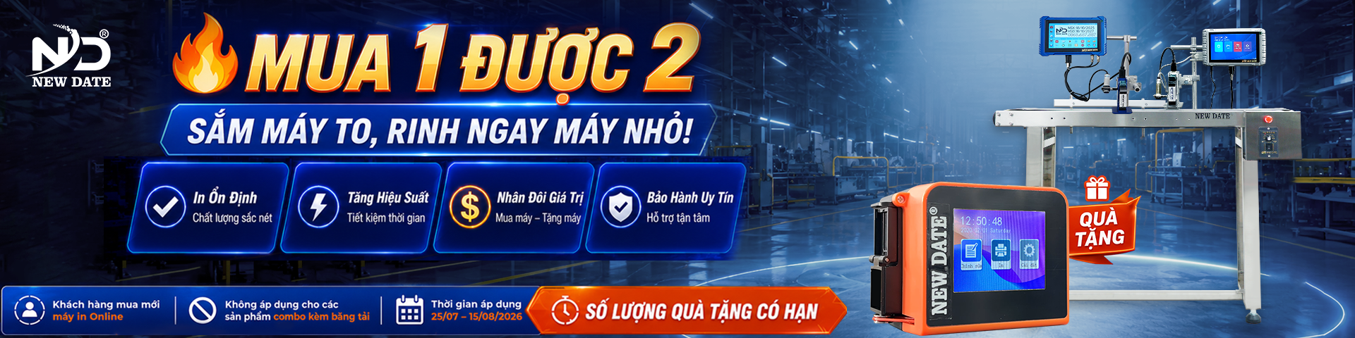 Máy In Date - Máy Phun Date Chính Hãng Tại New Date