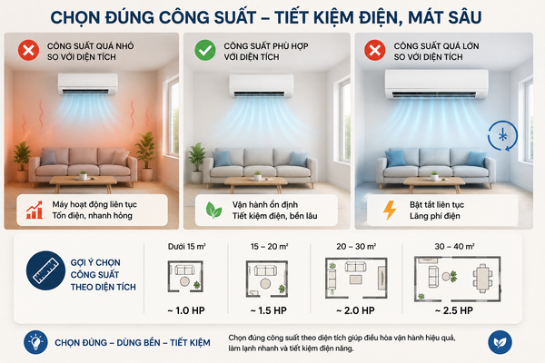 điều hoà tiết kiệm điện mùa hè