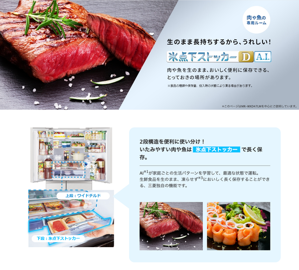 Tủ lạnh Mitsubishi MR-WXD70M