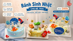 BÁNH SINH NHẬT BÉ TRAI: ĐẸP CHO BÉ, YÊN TÂM CHO MẸ 🚀