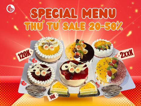 SÁNG NAY ITT SALE LỚN 20–50% TOÀN BỘ CÁC DÒNG BÁNH