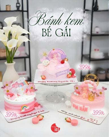 Bánh kem cho bé gái dễ thương – An toàn, đẹp mắt, bé thích mê 🎂