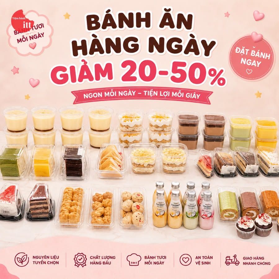Thứ 4 bùng nổ - Bánh Âu truyền thống giảm ngay 50%