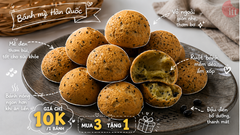 BÁNH MỲ HÀN QUỐC • Chỉ 10K/bánh • Mua 3 tặng 1 • Có đủ 4 vị siêu dễ ăn