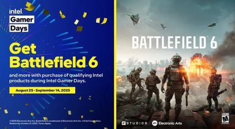 Intel tặng Battlefield 6 khi mua CPU Core và Core Ultra trong Gamer Days 2025