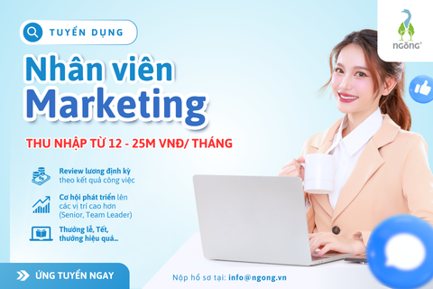 Tuyển dụng Marketing Executive (từ 12 - 25 TRIỆU VNĐ/THÁNG)