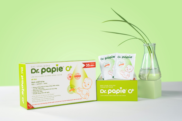 Dr.Papie ra mắt Gạc răng miệng 0+ hộp 60 gói: Giải pháp tiết kiệm cho mẹ, giữ trọn an toàn cho bé