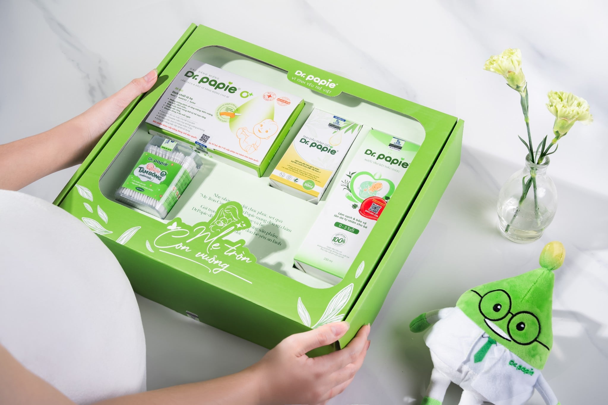 Hành trình đi sinh nhẹ nhàng, an yên hơn với Combo Mẹ Tròn Con Vuông Dr.Papie