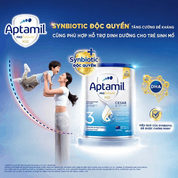 Aptamil KID CESARBIOTIK 3 – Nền tảng giúp bé sinh mổ khám phá mùa hè trọn vẹn