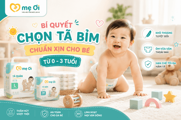 Cẩm Nang Cách Chọn Tã Bỉm Chuẩn Từ A–Z Cho Bé Sơ Sinh Đến 3 Tuổi