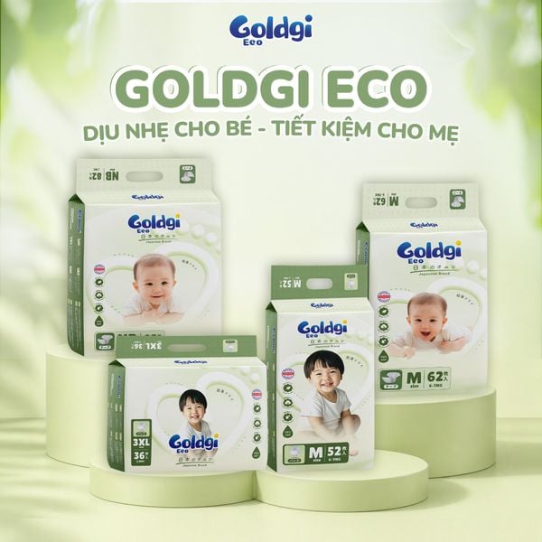 Bỉm Goldgi Eco: Bỉm Hàng Ngày Tiết Kiệm, An Toàn Và Êm Ái Cho Bé