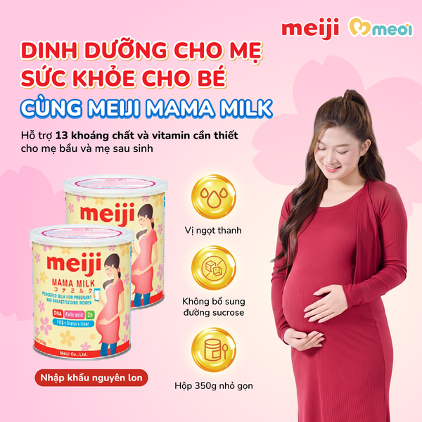 MEIJI MAMA MILK: Giải Pháp Dinh Dưỡng Khoa Học Cho Mẹ Bầu Vượt Qua Giai Đoạn Ốm Nghén