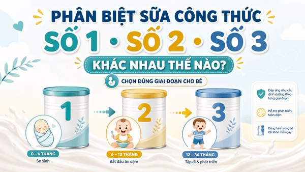 Phân Biệt Sữa Công Thức Số 1, Số 2, Số 3 Cho Bé Mẹ Nên Biết