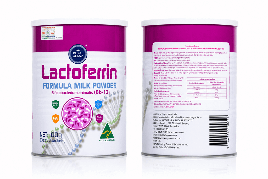Sữa Hoàng Gia Úc Lactoferrin Formula Milk Powder (Lon Hồng)