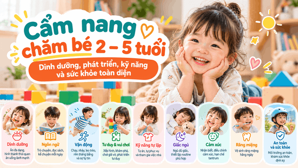 Cẩm nang chăm bé 2–5 tuổi toàn diện