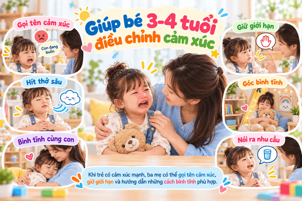 Giúp bé 3–4 tuổi điều chỉnh cảm xúc