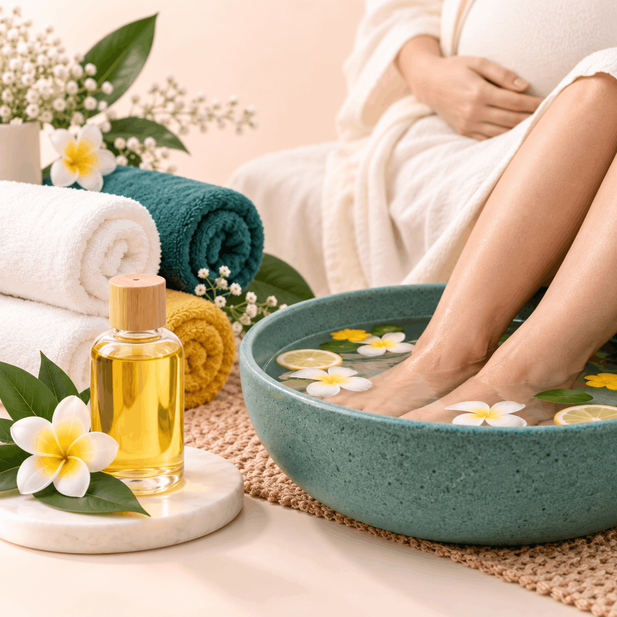 Chăm sóc cơ thể và thư giãn cho mẹ bầu