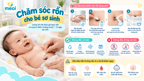 Chăm sóc rốn cho bé sơ sinh
