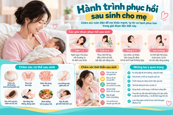 Checklist chăm sóc mẹ trong 4 tuần đầu sau sinh