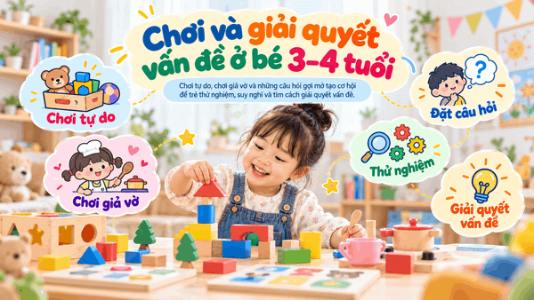 Chơi và giải quyết vấn đề ở bé 3–4 tuổi