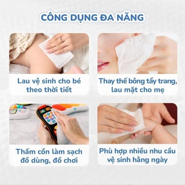 Công Dụng Khăn Khô Đa Năng Piumie