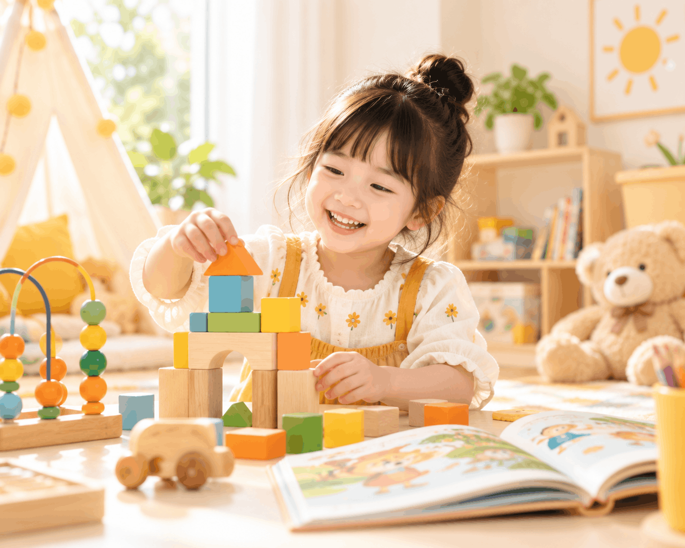 Bé 2-5 tuổi chơi đồ chơi giáo dục