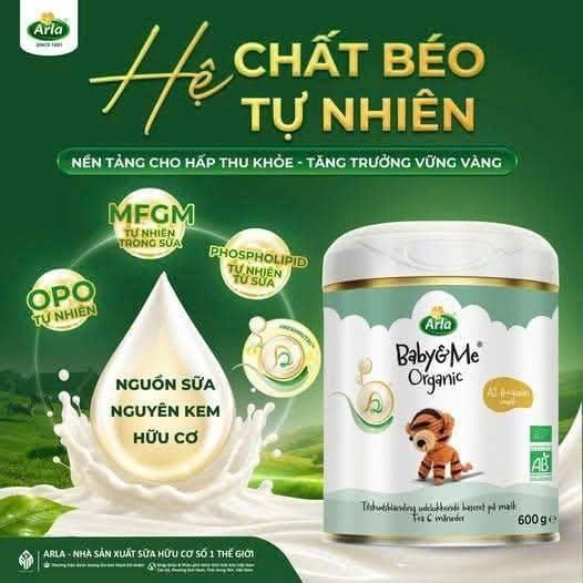 ARLA BABY&ME A2 ORGANIC PHIÊN BẢN MỚI