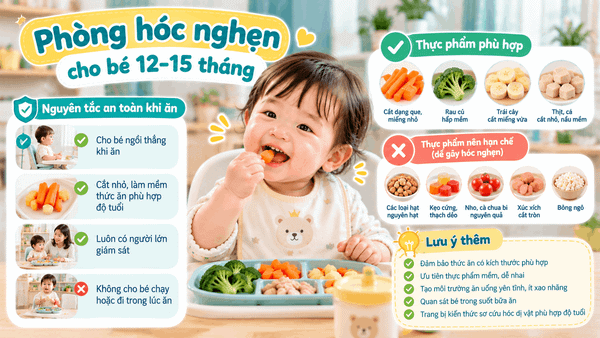 Dinh dưỡng cho bé 12–15 tháng
