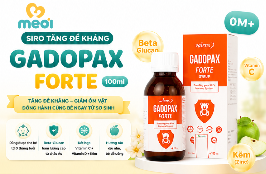 Siro Tăng Đề Kháng Gadopax Forte 100ml Cho Trẻ Từ 0M+ Chính Hãng Tại Mẹ Ơi