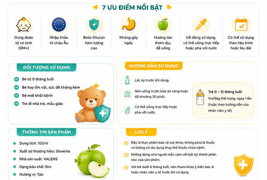 Siro Tăng Đề Kháng Gadopax Forte 100ml Cho Trẻ Từ 0M+ Thông Tin Chi Tiết