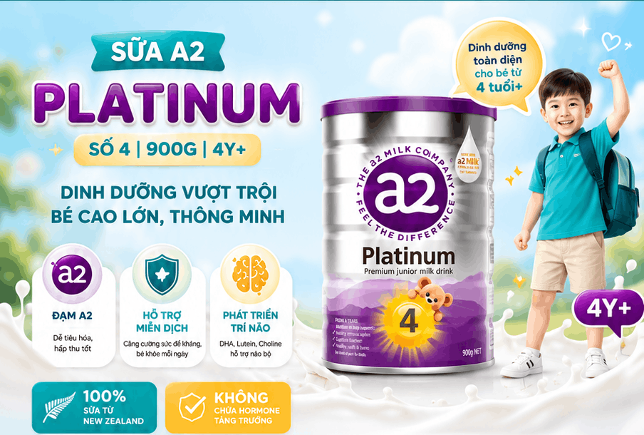 Sữa A2 Platinum số 4 900g 4Y+