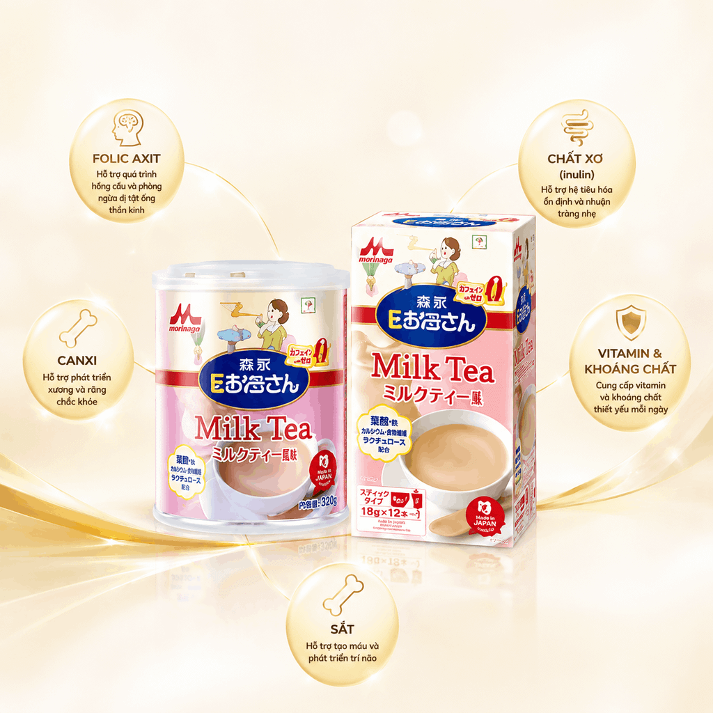 Sữa bầu Morinaga E-Okasan vị trà sữa 800g Chính Hãng Tại Mẹ Ơi