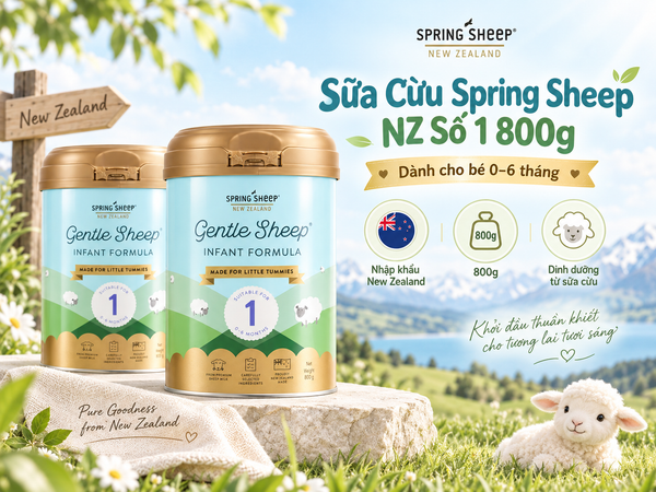 Sữa cừu Spring Sheep NZ số 1 800g dành cho bé 0–6 tháng