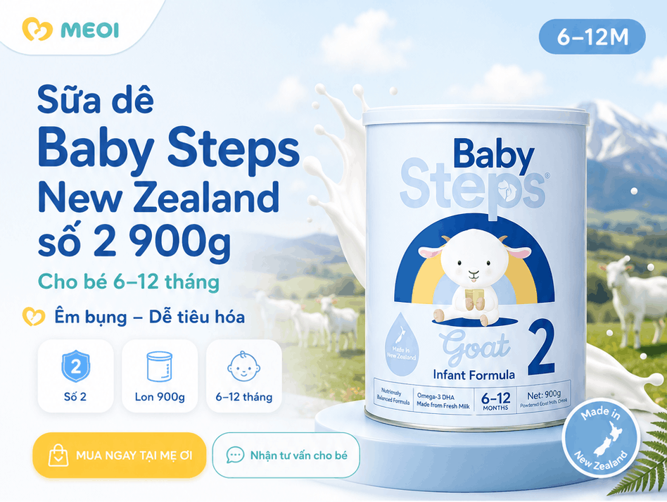 Sữa dê Baby Step New Zealand số 2 900g 6-12M