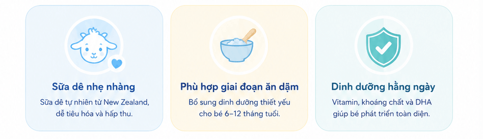 Sữa dê Baby Step New Zealand số 2 900g 6-12M