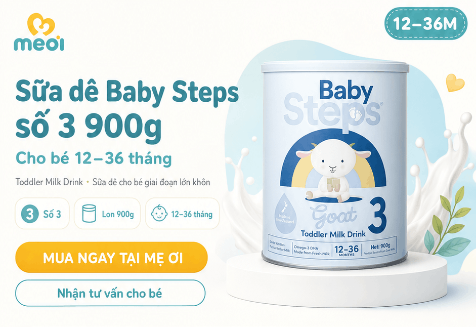 Sữa dê Baby Steps Số 3 cho bé