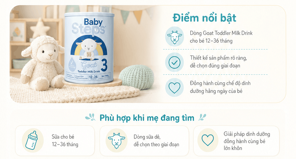 Sữa dê Baby Steps Số 3 chất lượng