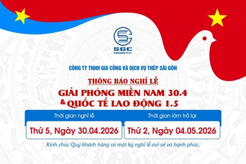 Thông báo lịch nghỉ Giỗ Tổ Hùng Vương & 30.4 & 1.5.2026