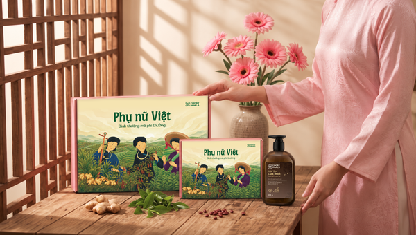 BA NGƯỜI PHỤ NỮ, BA LÁT CẮT VĂN HÓA VIỆT TRÊN HỘP QUÀ 20/10 CỦA CỎ CÂY HOA LÁ