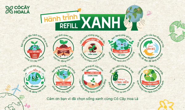HÀNH TRÌNH REFILL XANH: TÁI SINH VÒNG ĐỜI CHAI NHỰA, LAN TỎA LỐI SỐNG BỀN VỮNG