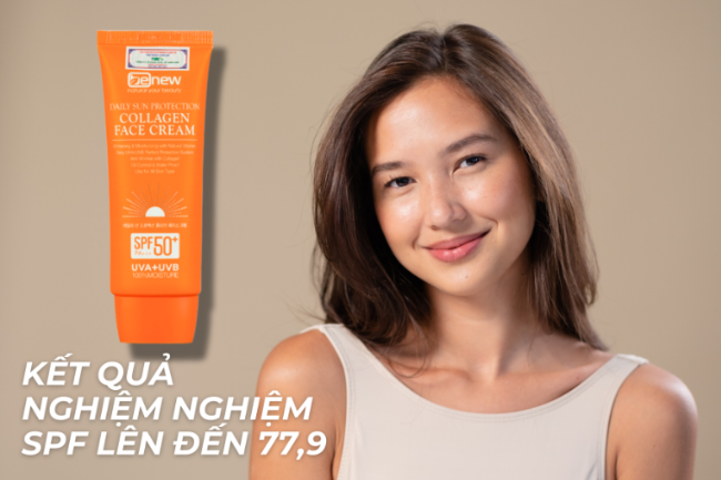 Kết Quả Kiểm Nghiệm: Kem Chống Nắng Collagen Daily Sun Protection Của Benew Có SPF Thực Tế Lên Đến 77,9