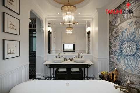 10+ mẫu phòng tắm phong cách Indochine đẹp ấn tượng