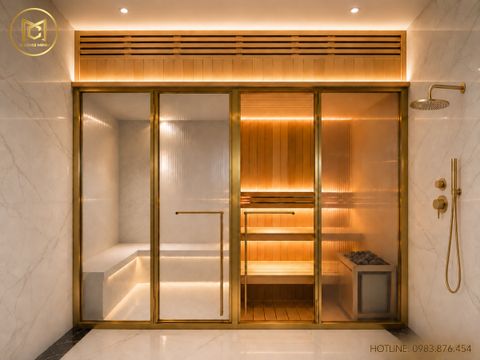 Thiết kế và thi công phòng xông hơi chị Thảo tại Lê Thánh Tông
