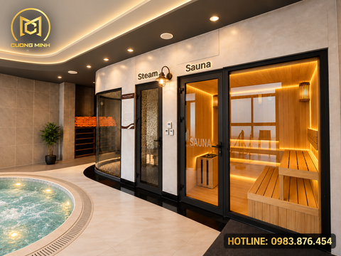Thiết kế và thi công phòng xông hơi chú Luận tại Bắc Ninh